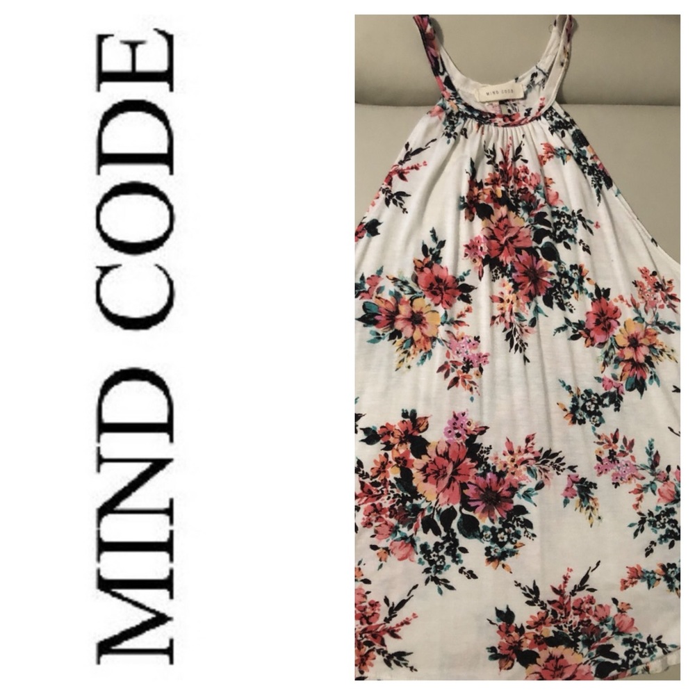 Mind Code floral tank top, Sz S